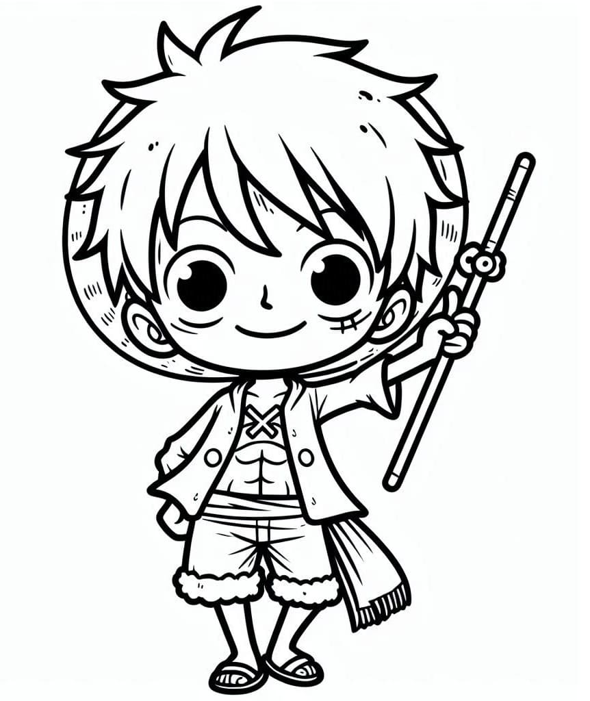 Druckbarer Luffy kostenlos ausmalbilder