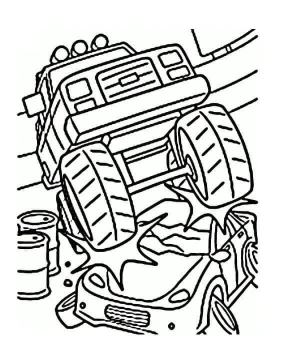 Druckbarer Monstertruck für Kinder ausmalbilder