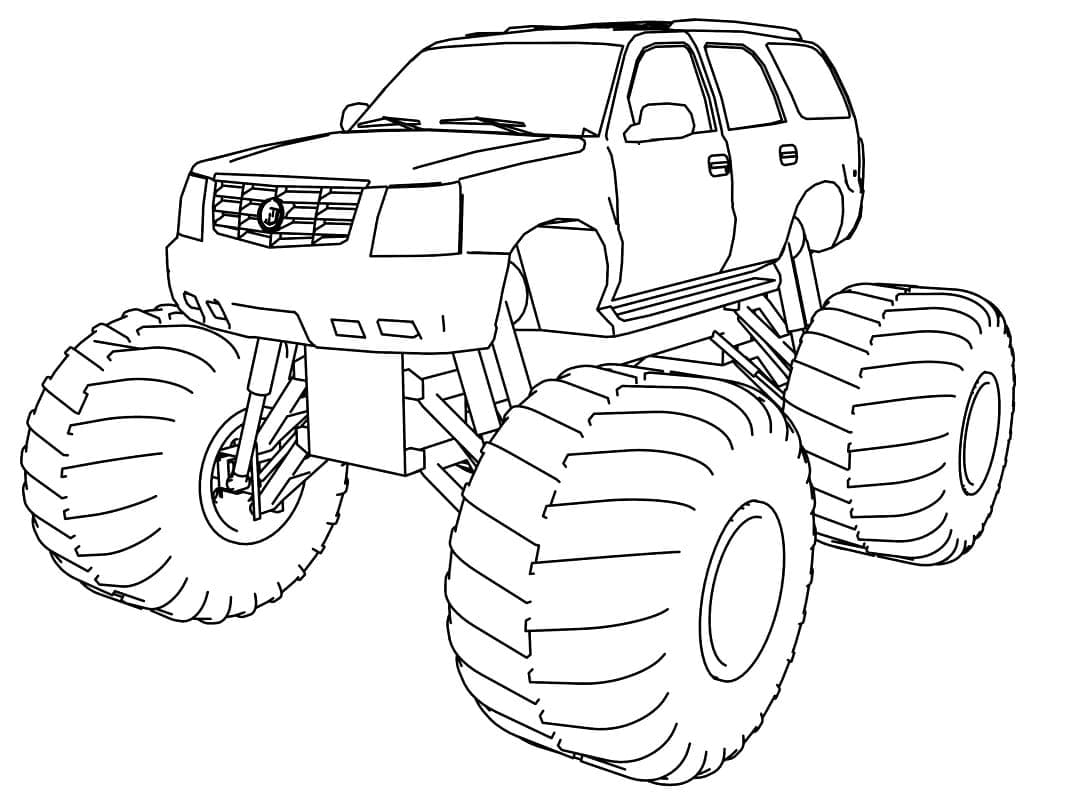 Druckbarer Monstertruck ausmalbilder