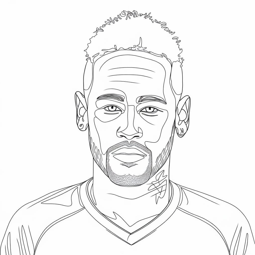 Druckbarer Neymar ausmalbilder