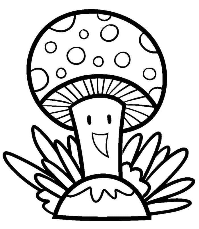 Druckbarer Pilz ausmalbilder