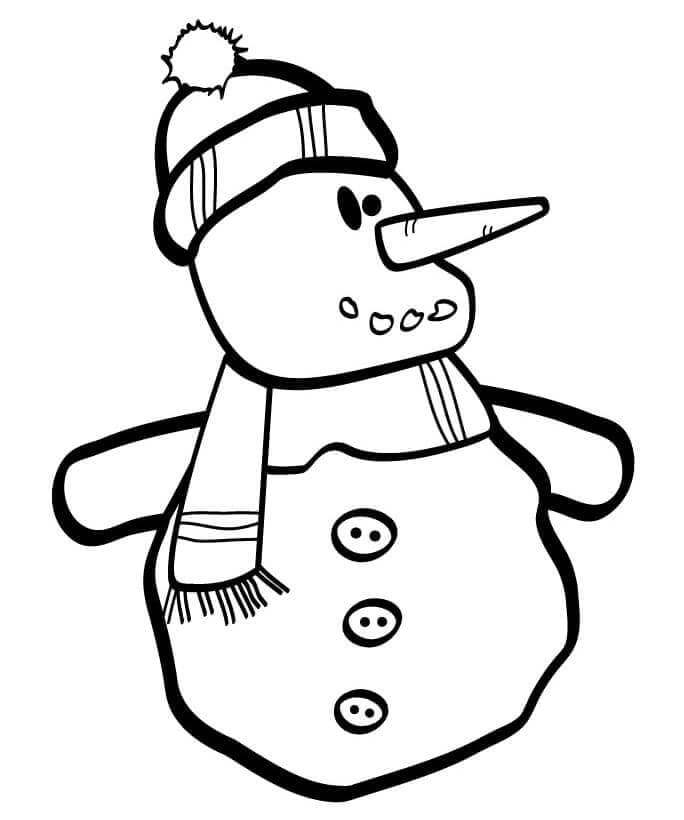 Druckbarer Schneemann ausmalbilder