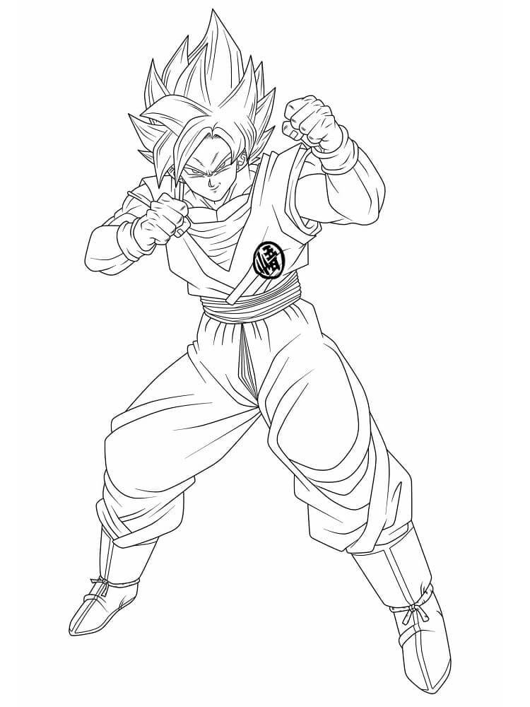 Druckbarer Son Goku kostenlos ausmalbilder