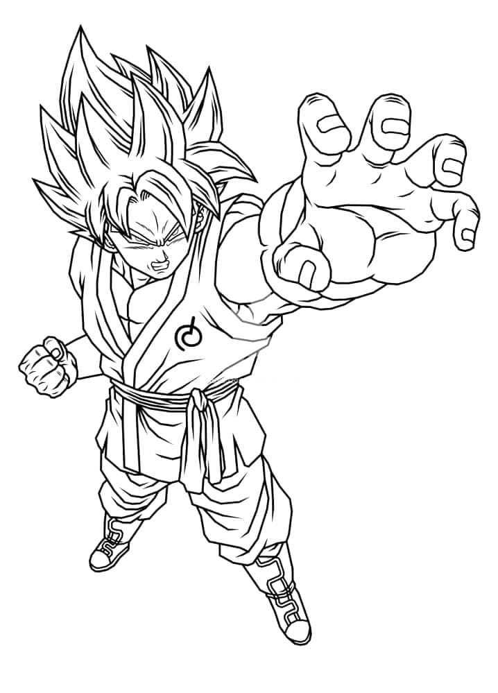 Druckbarer Son Goku ausmalbilder