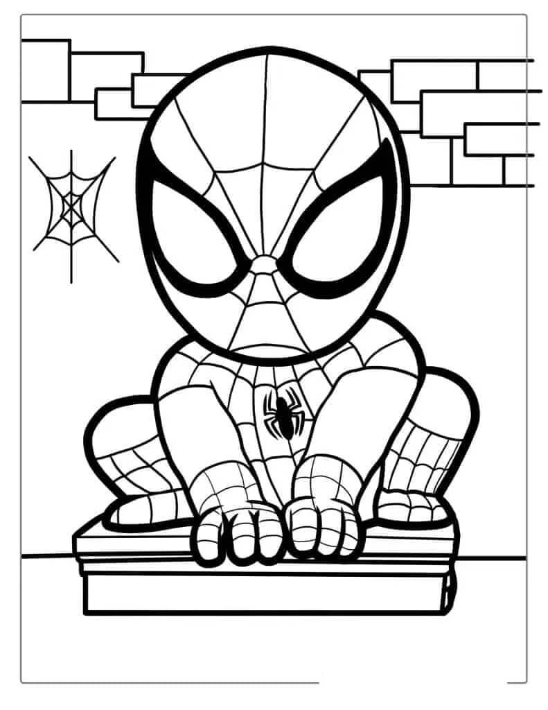 Druckbarer Spiderman kostenlos ausmalbilder