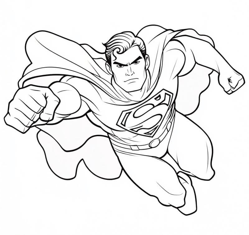 Druckbarer Superman kostenlos ausmalbilder