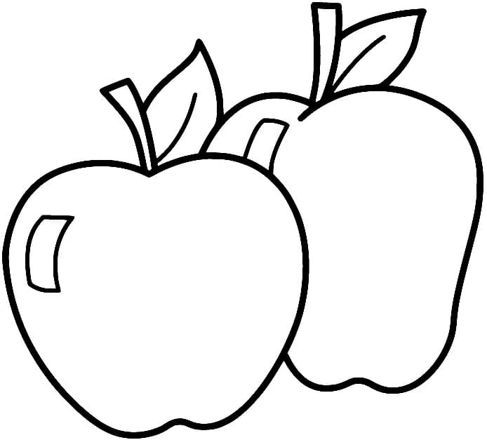 Druckbares Apfel Bild ausmalbilder
