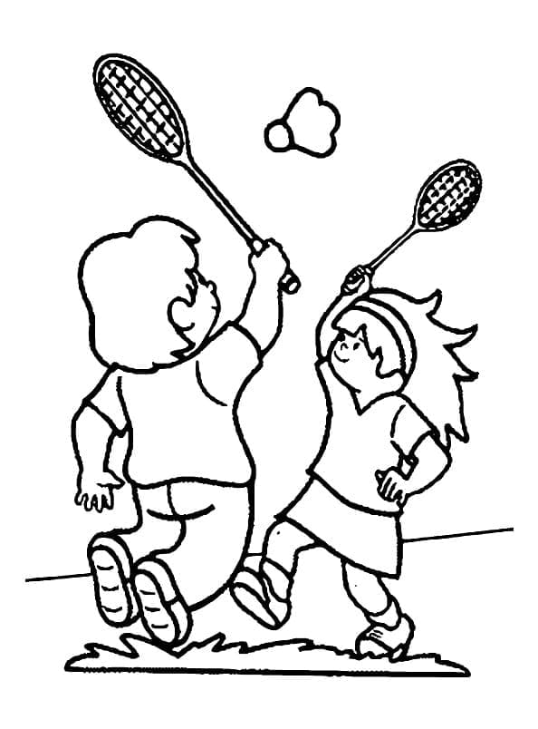 Druckbares Badminton Bild ausmalbilder
