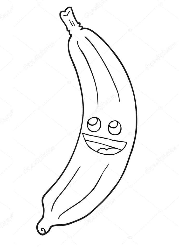 Druckbares Banane Bild ausmalbilder