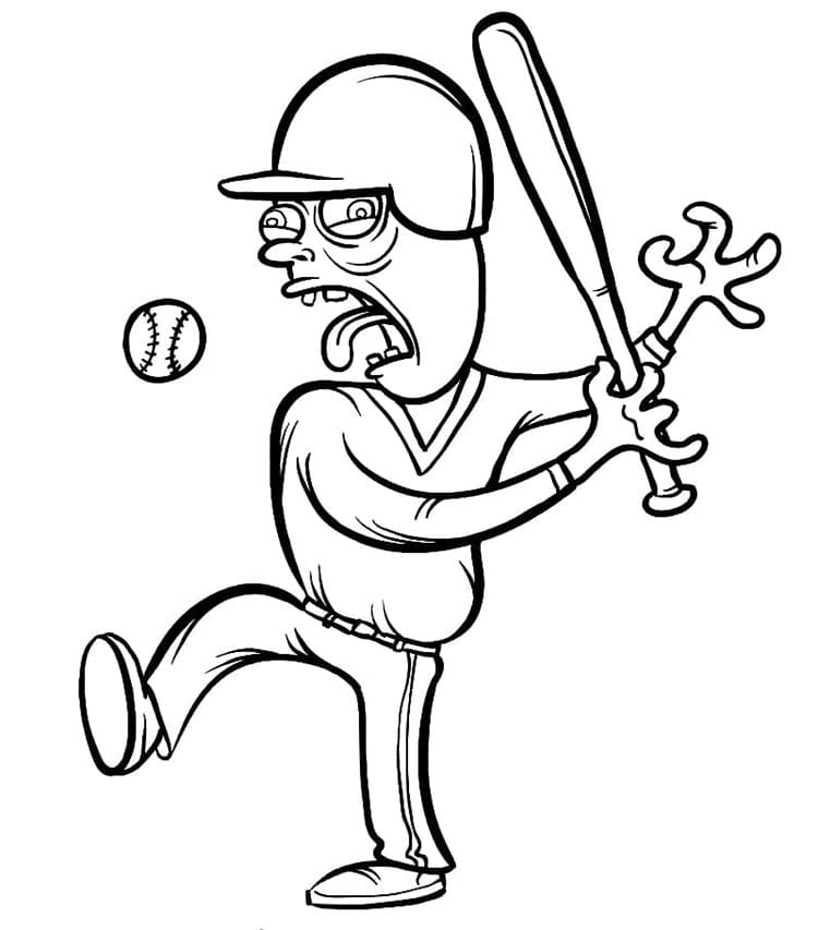 Druckbares Baseball Bild ausmalbilder
