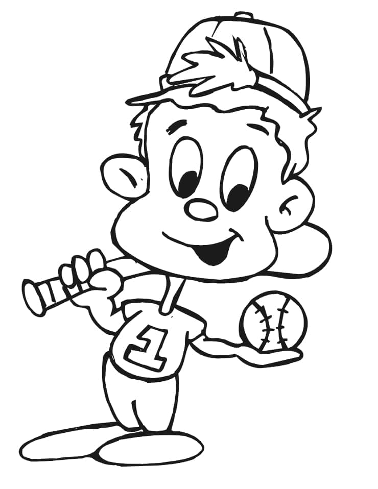 Druckbares Baseballbild ausmalbilder
