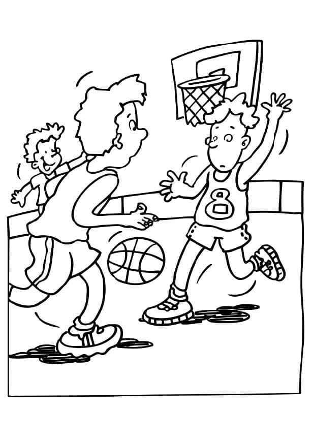 Druckbares Basketball Für Kinder ausmalbilder