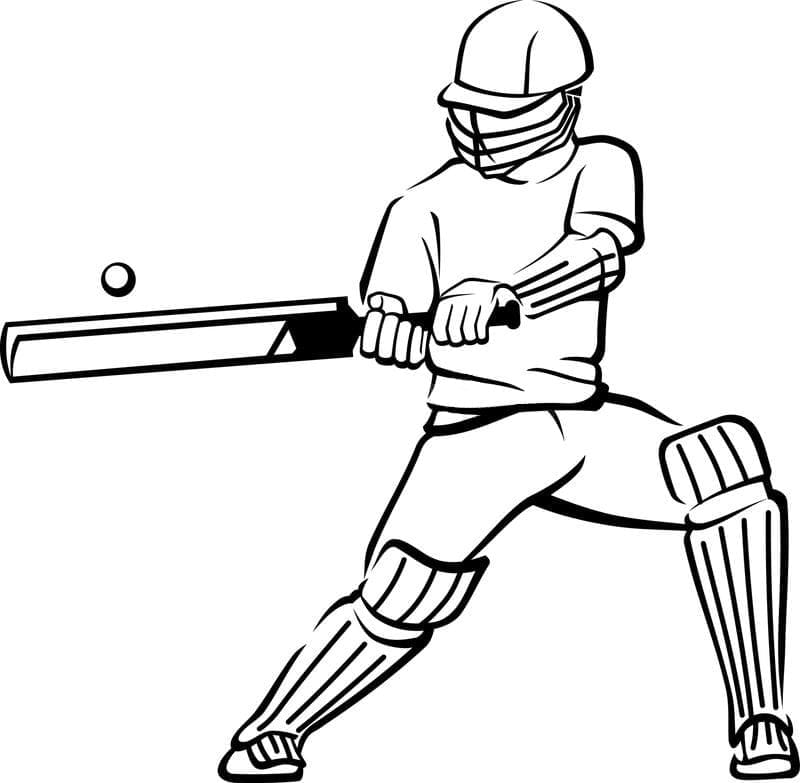 Druckbares Cricket Bild ausmalbilder