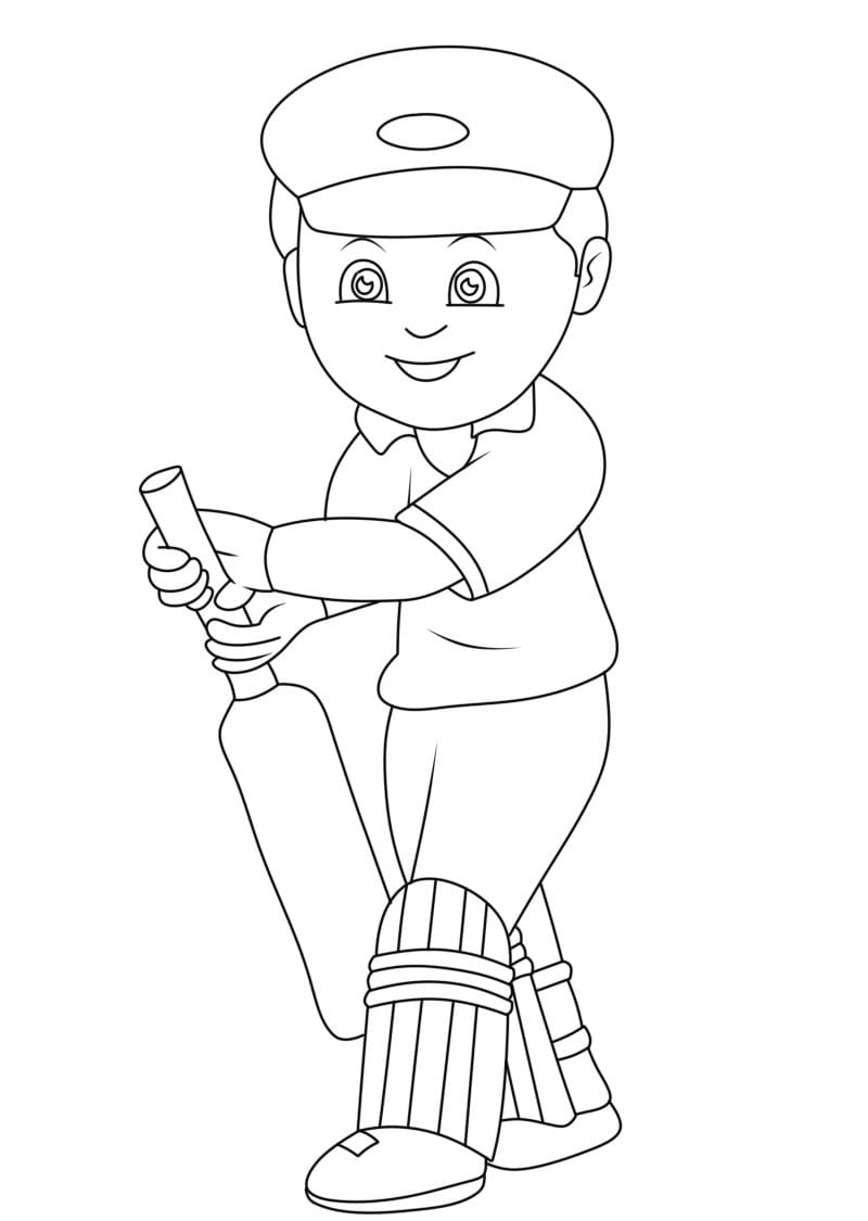 Druckbares Cricket Für Kinder ausmalbilder