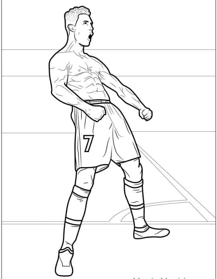 Druckbares Cristiano Ronaldo Bild ausmalbilder