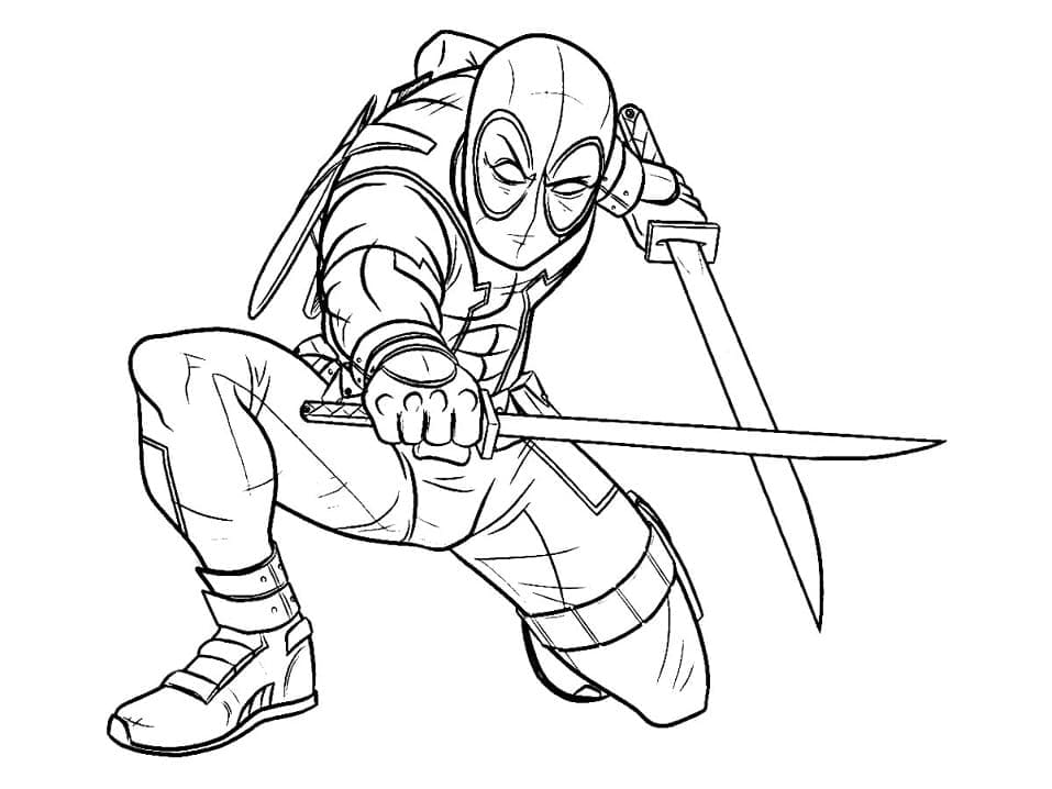 Druckbares Deadpool Bild ausmalbilder