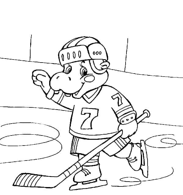 Druckbares Eishockey ausmalbilder