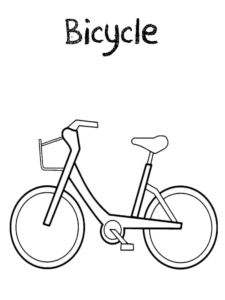 Druckbares Fahrrad ausmalbilder