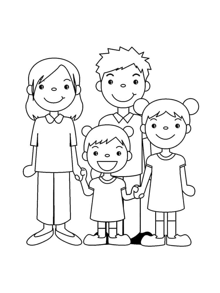 Druckbares Familie Für Kinder ausmalbilder