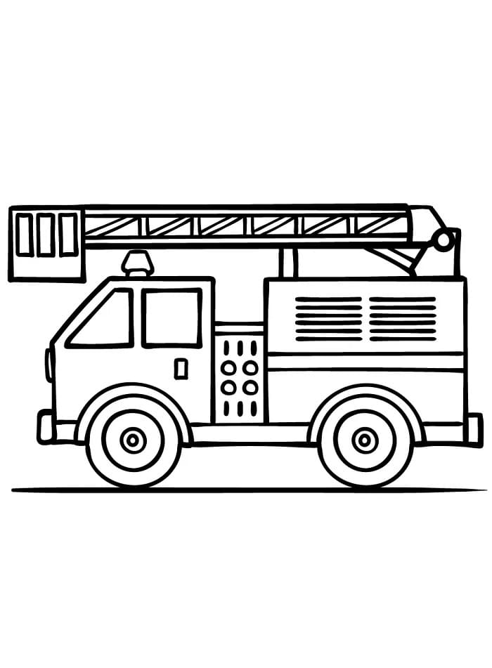 Druckbares Feuerwehrauto für Kinder ausmalbilder