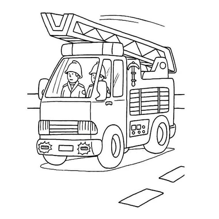 Druckbares Feuerwehrauto kostenlos ausmalbilder