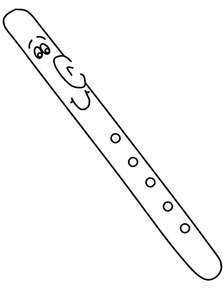 Druckbares Flötebild ausmalbilder