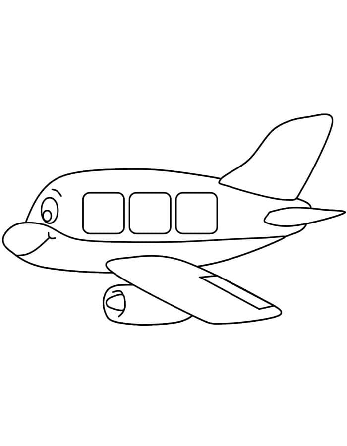Druckbares Flugzeug für Kinder ausmalbilder