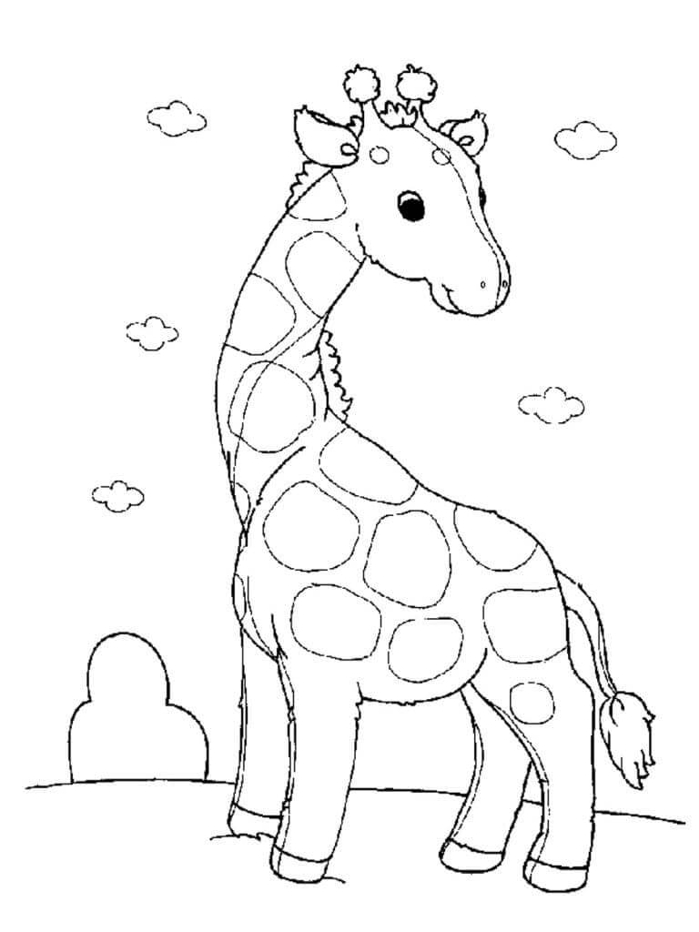 Druckbares Giraffe Bild ausmalbilder