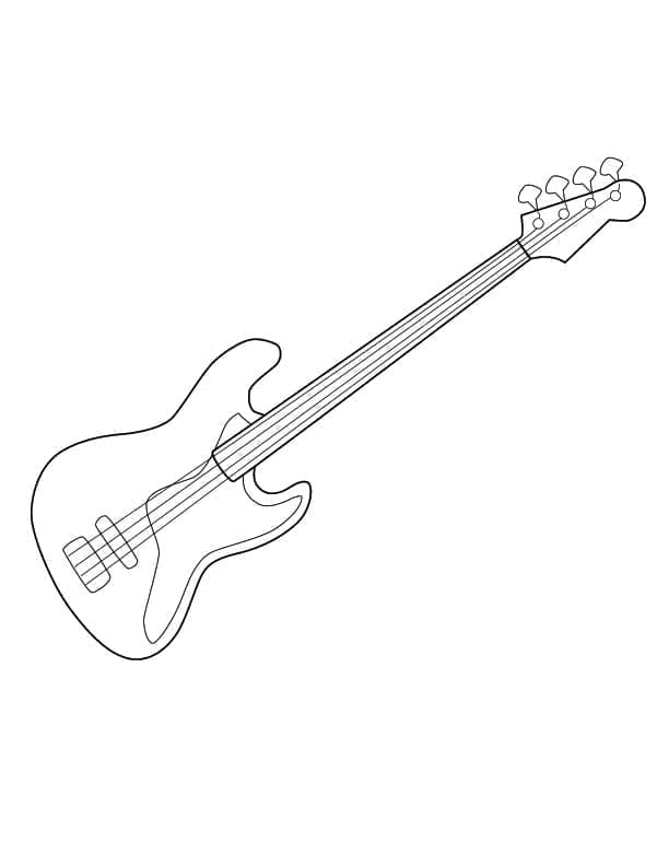Druckbares Gitarre kostenlos ausmalbilder