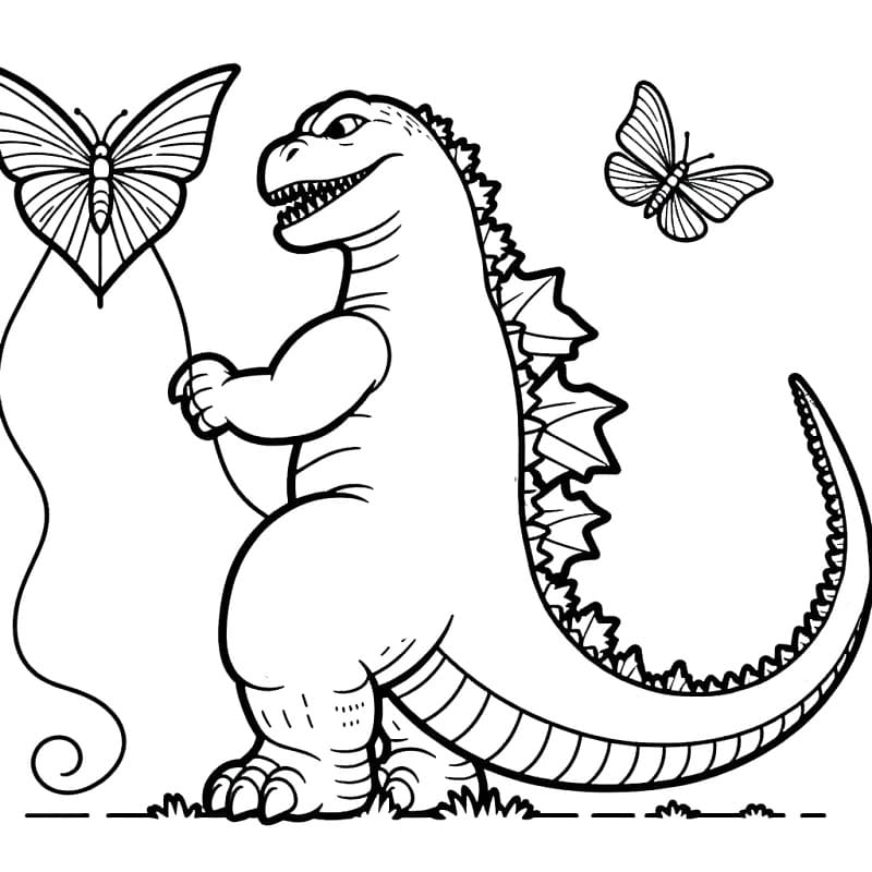 Druckbares Godzilla Bild ausmalbilder
