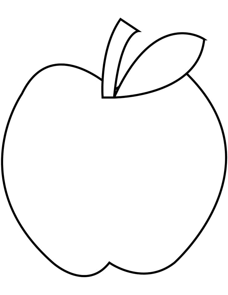 Druckbares Gratis Apfel Exemplar ausmalbilder