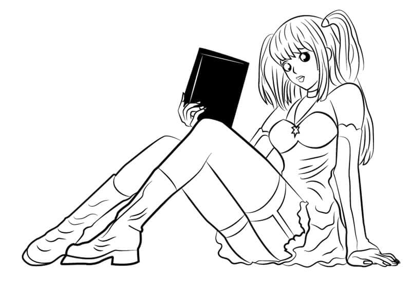 Druckbares Gratis Death Note ausmalbilder