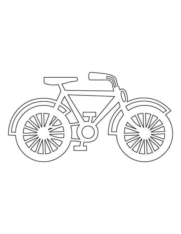 Druckbares Gratis Fahrrad ausmalbilder