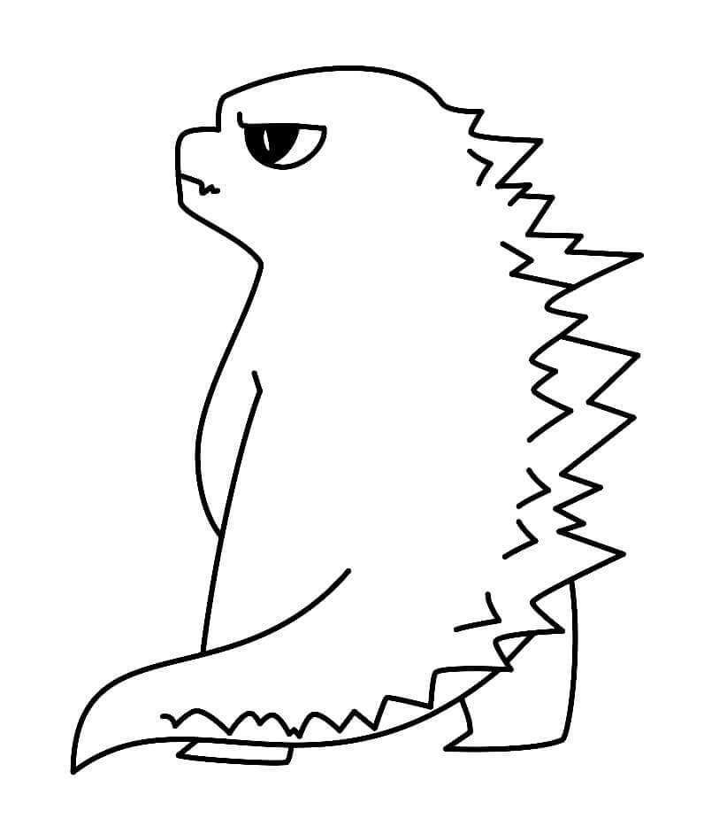 Druckbares Gratis Godzilla ausmalbilder