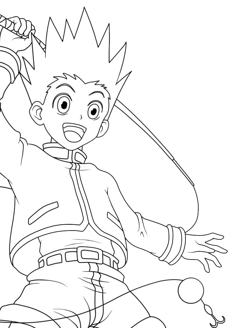 Druckbares Gratis Hunter x Hunter ausmalbilder