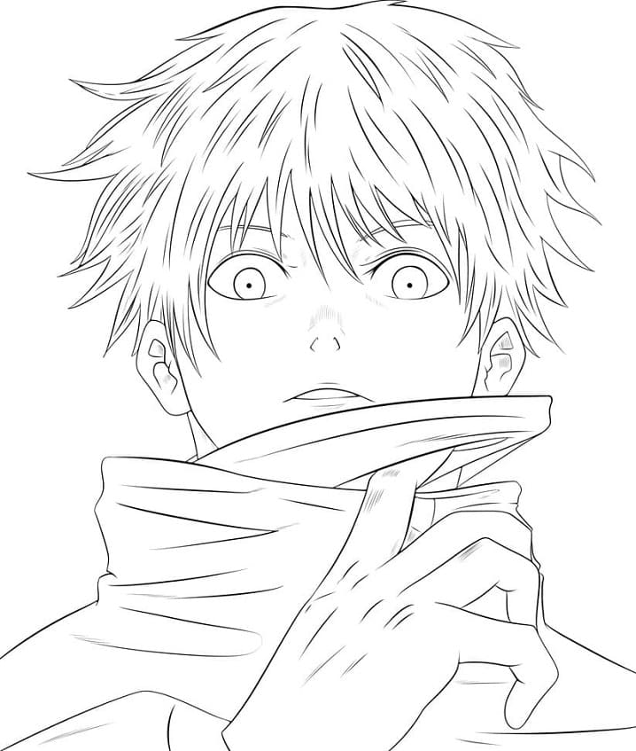 Druckbares Gratis Jujutsu Kaisen ausmalbilder
