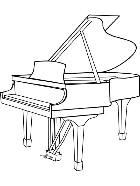 Druckbares Gratis-Klavier ausmalbilder