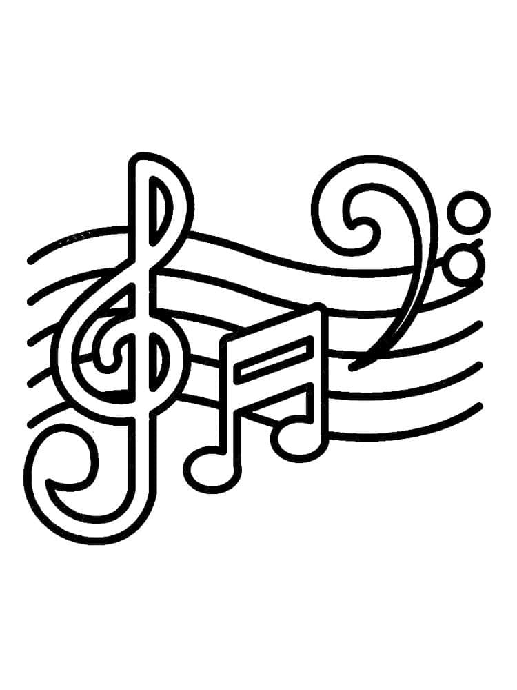 Musiknoten ausmalbilder