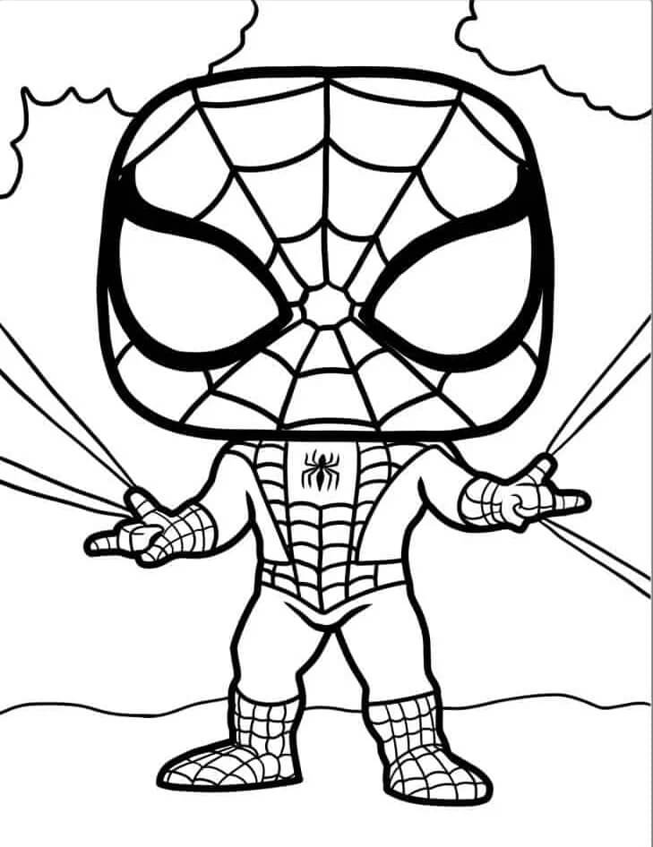 Druckbares Gratis Spiderman ausmalbilder