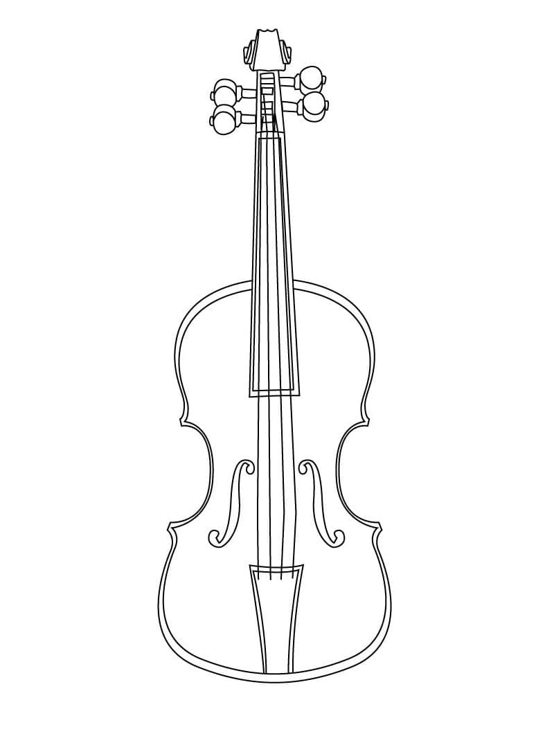 Druckbares Gratis-Violine ausmalbilder