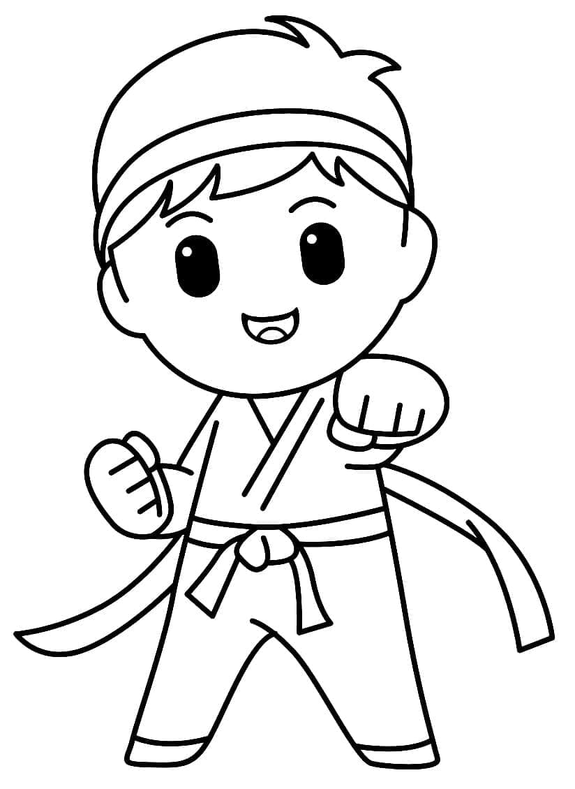 Druckbares Karate Bild ausmalbilder