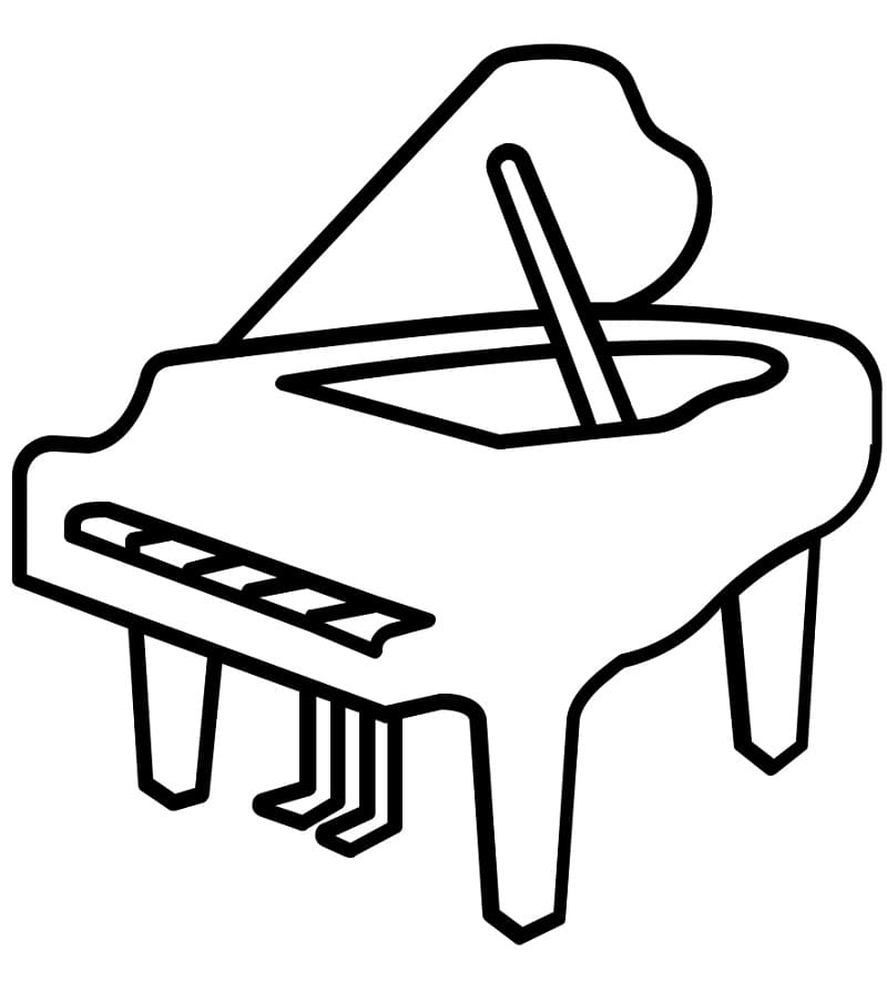 Druckbares Klavier ausmalbilder