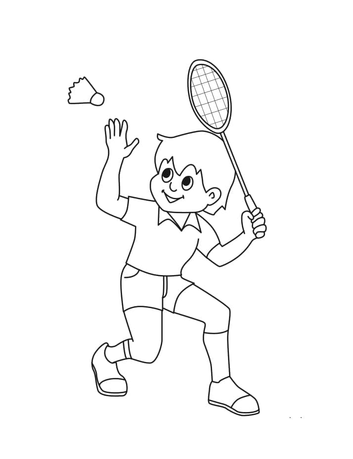 Druckbares Kostenloses Badminton ausmalbilder