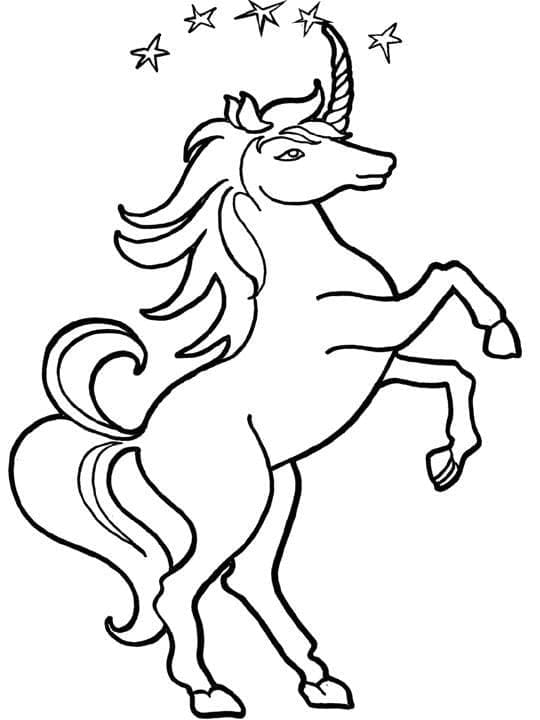 Druckbares Kostenloses Einhorn ausmalbilder