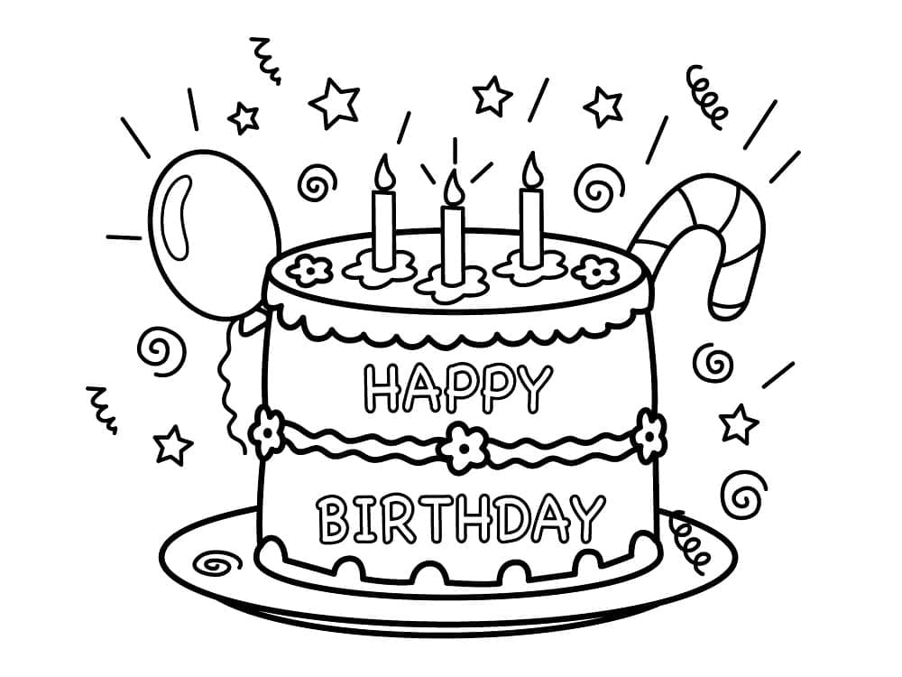 Druckbares Kostenloses Geburtstag ausmalbilder