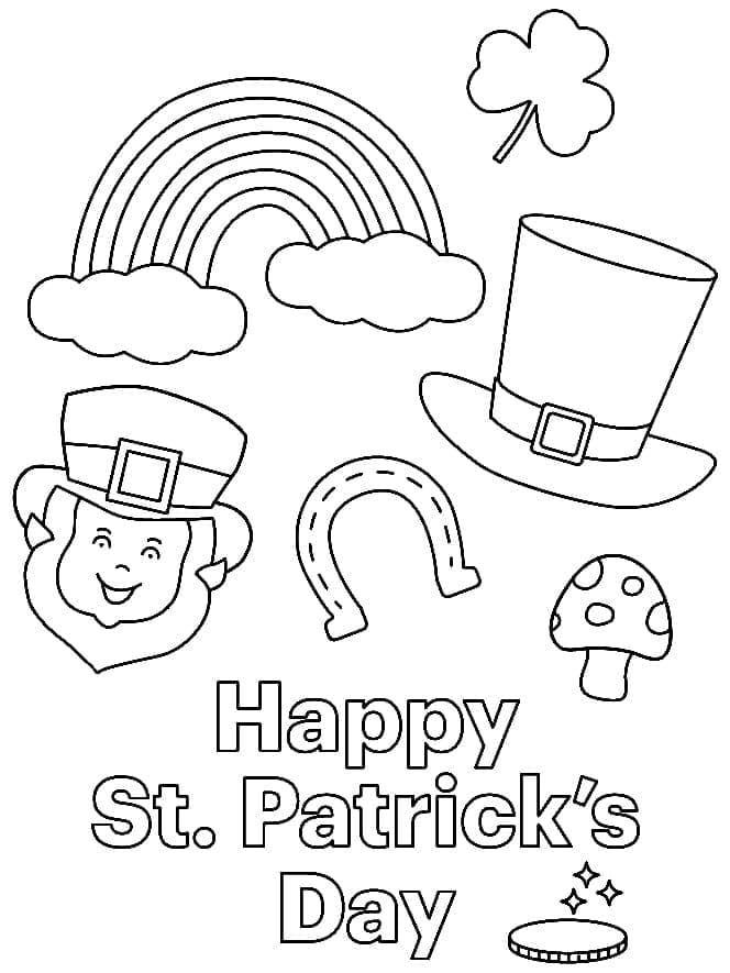 Druckbares Kostenloses St. Patrick's Day ausmalbilder
