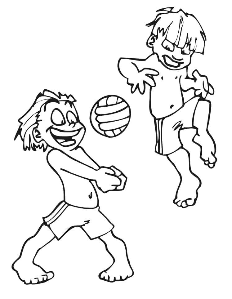 Druckbares Kostenloses Volleyball ausmalbilder
