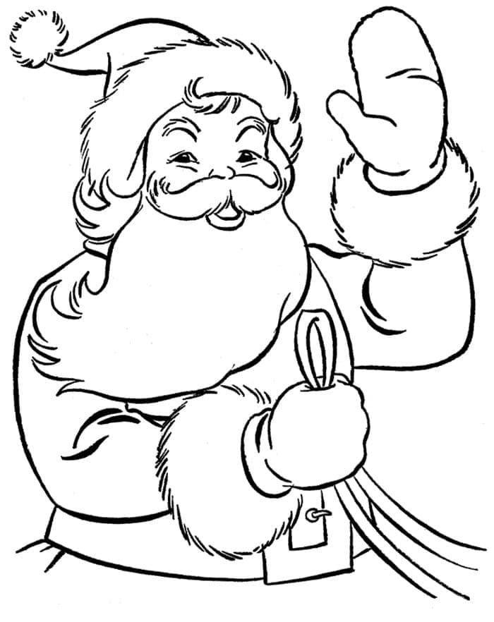 Druckbares Kostenloses Weihnachtsmann ausmalbilder