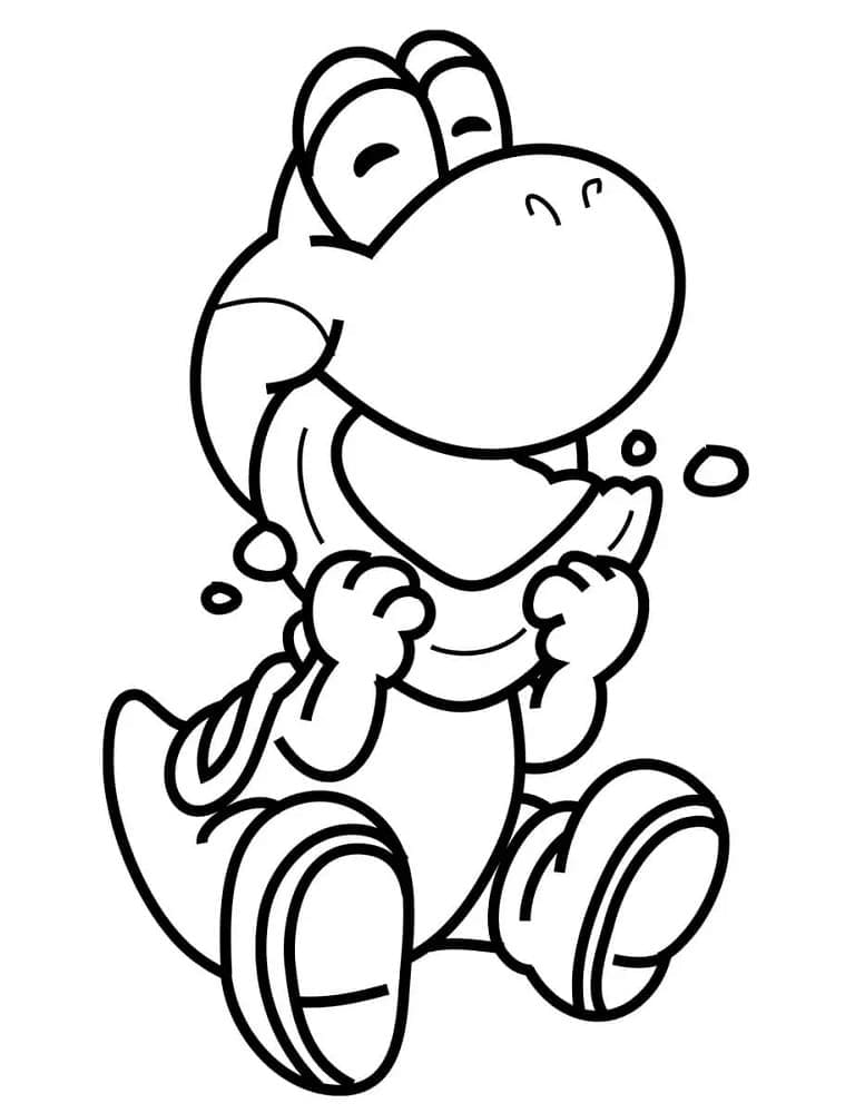 Druckbares Kostenloses Yoshi ausmalbilder