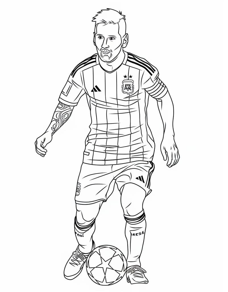 Druckbares Lionel Messi Bild ausmalbilder